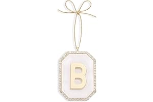 Mrchtmas 2025 Christmas Initial Ornaments, Letter B Ornaments for Xmas Tree, Hanging Ornament for Mother Best Friends Sister Wife|B-Let it Glow Initia
