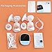 Electric Breast Pump - MOSFiATA Rechargeable Nursing Breastfeeding Pump with Massage Mode, LCD Smart Touch Screen, 3 Modes (9 Suction Levels Each) and Backflow Protector BPA Free