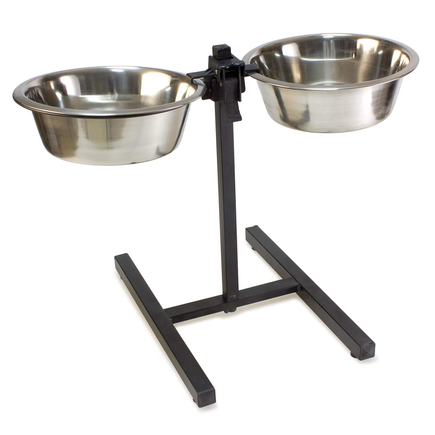 Arquivet Raised Dog Bowl with Stainless Steel Holder for 2 Feeders - 2.80L - Adjustable Dog Bowl - Accessories and Bowls