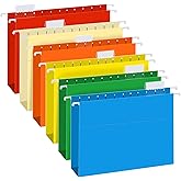 Extra Capacity Hanging File Folders, RAZCC 30 Pack Letter Size Reinforced Hanging Folders with Heavy Duty 2 Inch Expansion for Bulky Files, Filing Cabinet, Adjustable Tabs, Assorted Colors