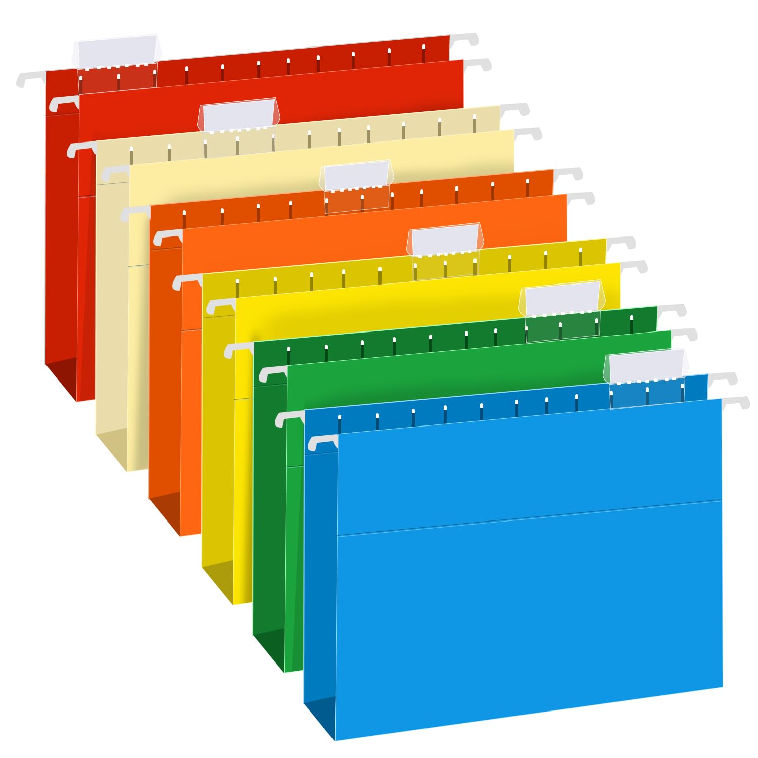 Photo 1 of Extra Capacity Hanging File Folders, RAZCC 30 Pack Letter Size Reinforced Hanging Folders with Heavy Duty 2 Inch Expansion for Bulky Files, Filing Cabinet, Adjustable Tabs, Assorted Colors