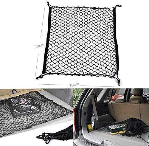 TTIO Car Rear Elastic Cargo Storage Organizer Net Small Size 70X70CM