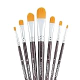 Transon 7pcs Artist Filbert Paintbrush Set for