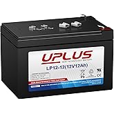 UPLUS 12 Volt 12AH Rechargeable AGM Battery, LP12-12 UPS-Equipments Wheelchair Batteries Replace for EXP12120,EP12-12,NP12-12,WP12-12,LC-RA1212P,PX12120,PS-12120,RT12120,CP12120,ML12-12