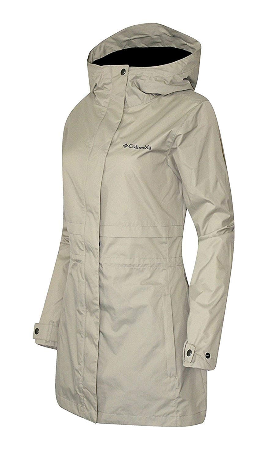 columbia womens shine struck ii waterproof rain mid hooded jacket