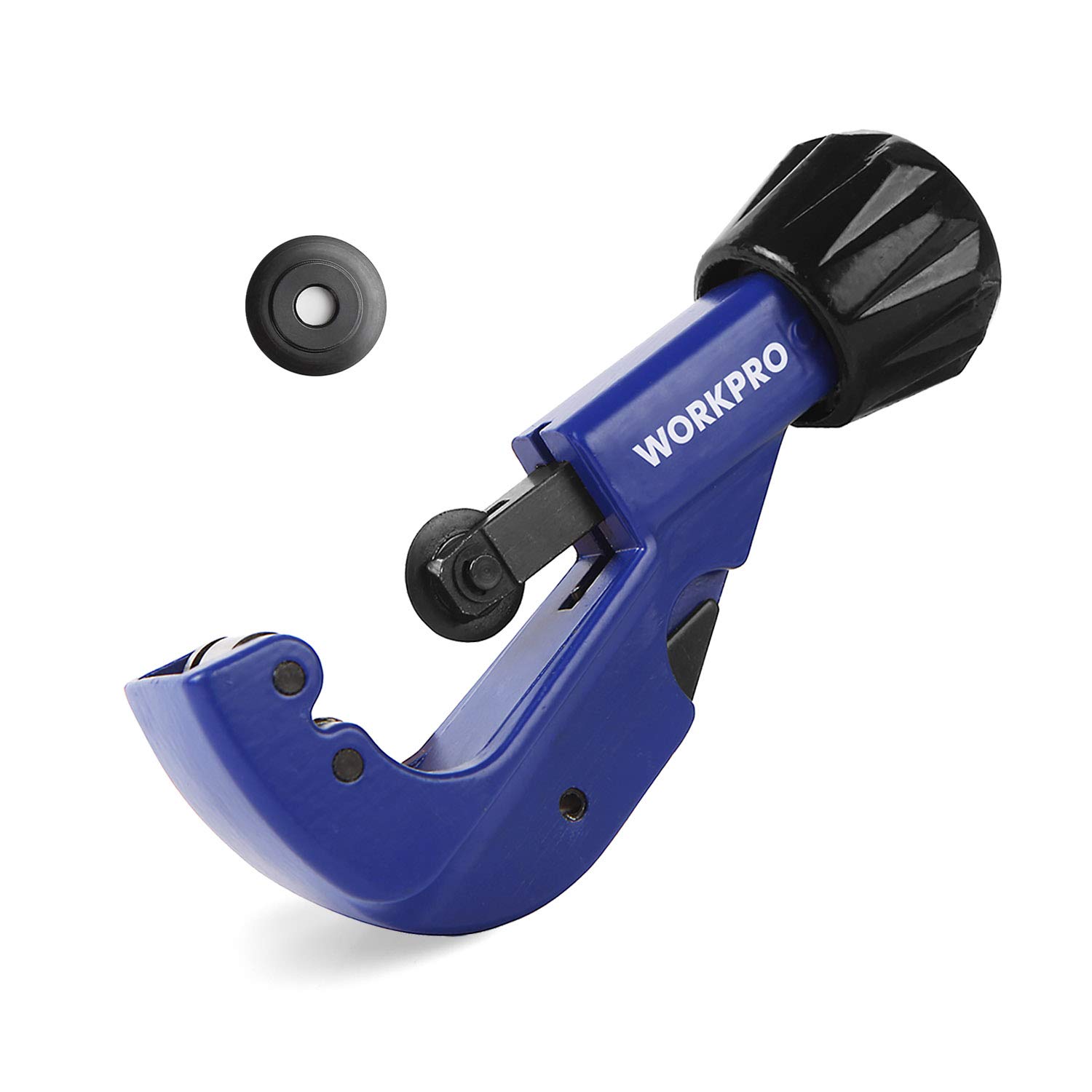 WORKPRO パイプカッター チューブカッター 切断能力3～32mm バリ取り機能付き 亜鉛合金ボディー 合金鋼ブレード 銅・アルミ・塩ビ管対応可能【 替刃1枚がノブに内蔵】商品画像