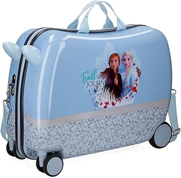 frozen suitcase on wheels
