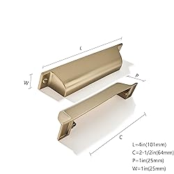 ZAUYX 5 Pack 2-1/2" Center to Center Champagne