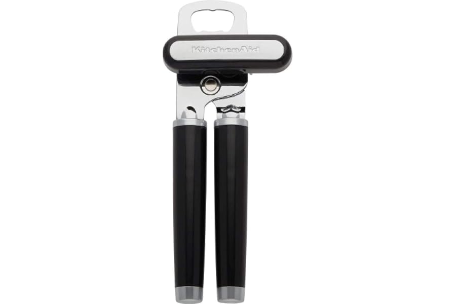 KitchenAid Classic Multifunction Can Opener and Bottle Opener Easy to Use, Razor Sharp Stainless Steel Cutting Wheel, Soft Er Book