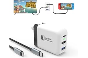 Mirabox 65W Portable Dock Charger for Nintendo Switch, Compatible with Switch OLED/Steam Deck/ROG Ally/Samsung Dex/iPad/MacBook, 4K 60Hz USB C TV Docking Station, Support Charging and HDMI Output