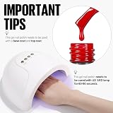 TOMICCA Gel Nail Polish Red 8ml Soak Off UV/LED Long Lasting High Gloss view 7