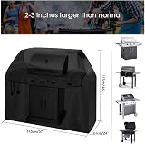 Estefanlo BBQ Covers Waterproof Heavy Duty Large 145x61x117cm view 2