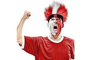 Bleacher Creatures NCAA Nebraska Cornhuskers Fuzzy Head Wig, 10.5-Inch x 6-Inch, Red