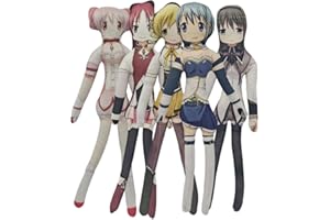 YLQANONG Kanamemadoka Plush Figures Akemi Homura Twistable Plushies Stuffed Cushions Miki Sayaka Kaname Madoka Anime Figures 