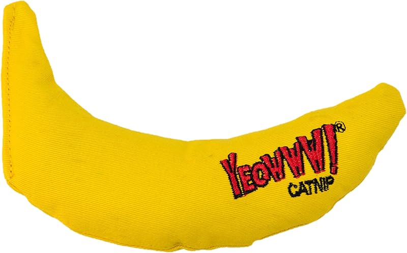 YEOWWW Banana Singles Cat Toy with Organic USA Catnip