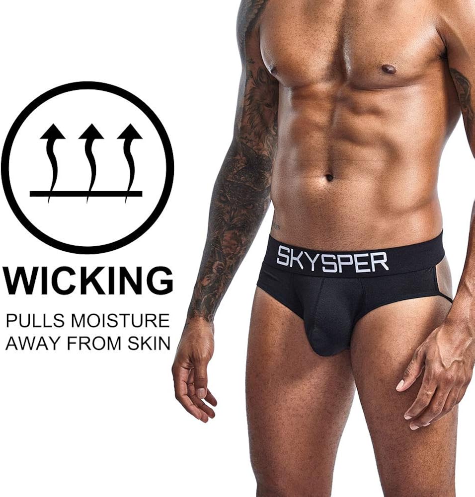 SKYSPER Men's Jockstrap Athletic Supporter Underwear Gym Strap Brief at  Men’s Clothing store