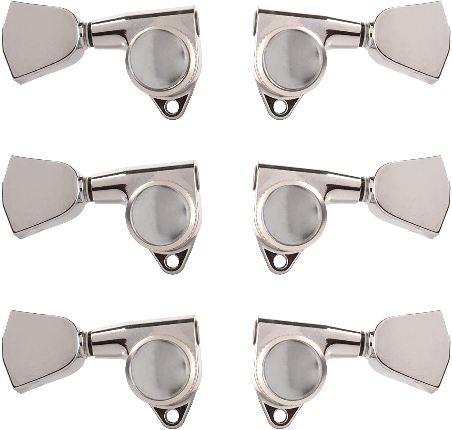 Gotoh Magnum Lock-Trad 3+3 Guitar Tuners with Keystone Knobs, Chrome