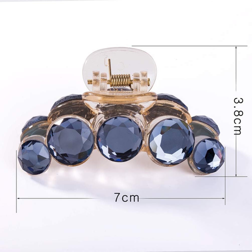Minkissy Rhinestone Hair Claw, Large Clear Crystal Octopus Claw Clips Clutcher Crab Jaw Barrettes Grips Clamps for Thick Hair - Image 5