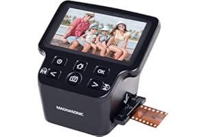 Magnasonic All-in-One 24MP Film Scanner with Large 5" Display & HDMI, Converts 35mm/126/110/Super 8 Film & 135/126/110 Slides