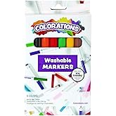 Colorations Classic Markers, Conical Tip, 8 Colors, Ages 6+, 1st Grade+ | Bulk Arts and Crafts Supplies, Classroom Must Haves