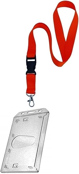 Waizmann.IDeaS® Juego de tarjetas de identificación – Correa para el cuello Lanyard 20 mm cierre y soporte para tarjeta (para una tarjeta) funda ...