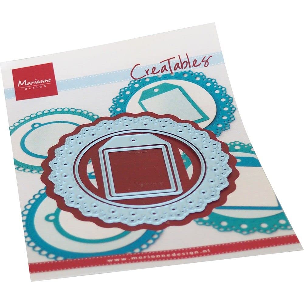 Marianne Design Creatables, Small Circle Lace, for Paper Craft Projects, Light Blue, One Size