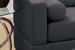 Poundex Sofas, Slate Black