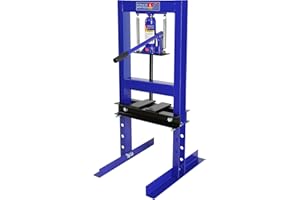 CUISINSMART 6 Ton Hydraulic Shop Press, H-Frame Garage Floor Adjustable Shop Press with Stamping Plates to Bend, Straighten, Or Press Parts, Install Bearings & U-Joints