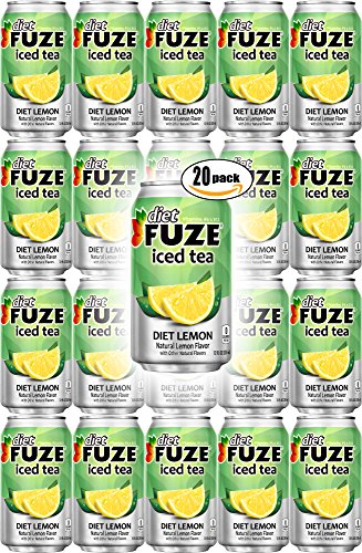 FUZE Diet Lemon Iced Tea, 12oz Can (Pack of 20, Total of 240 Oz)