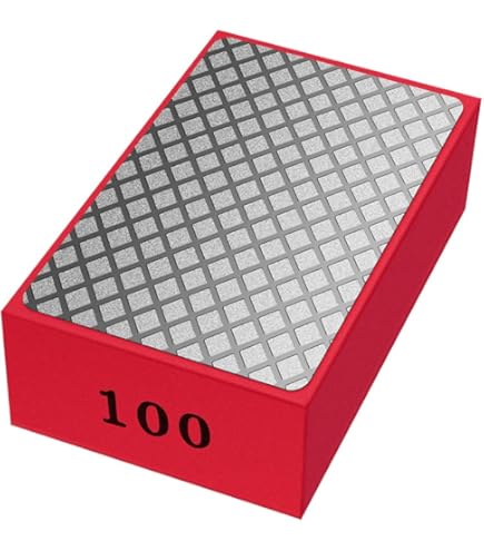 Glass Polish (Grit 120) Pack Of 2 PRO Diamond Hand Pad Sanding Blocks For Smoothing, Edging And Polishing – 3.74 X 2.16 (95x 55mm) – GP15104 - View #8