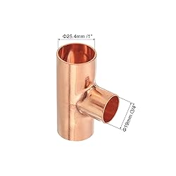 uxcell 25Pcs 1" x 3/4" x 1" Copper Reducing Tee