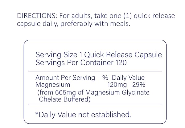 NTCARE MAGNESIUM GLYCINATE, 665MG, 120 QUICK RELEASE CAPSULES, NON-GMO, GLUTEN FREE