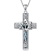 YFN Sterling Silver Star of David Cross Tree of Life Pendant Necklace Jewish Judeo Christian Religious Jewelry for Women Men