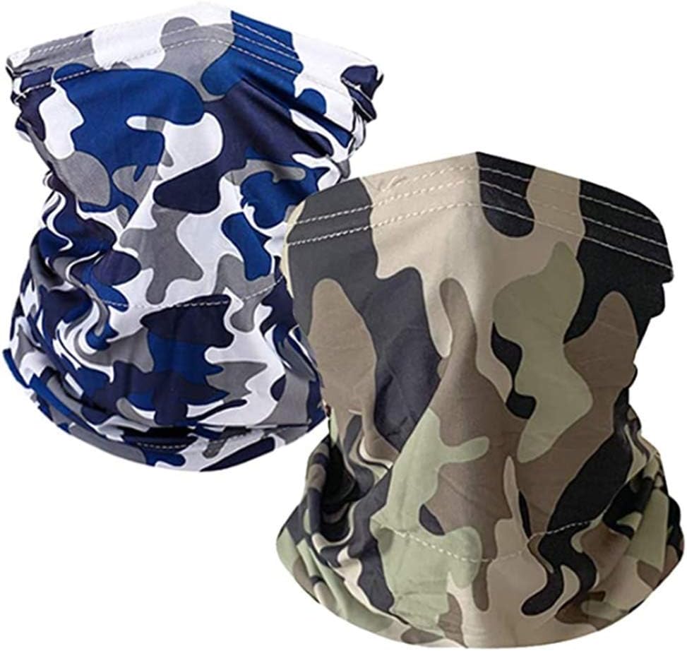 Neck Gaiter Bandana Men Women,Army Camo Military Camouflage Half Face Protective Balaclava, Headgear, Headwear, Infinity Scarf, Safety Head Cover for Runnig Fishing Biker Sun Motorcycle