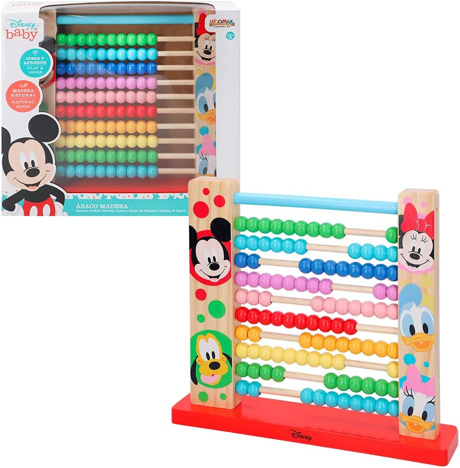 Amazon.com: Disney - Abaco de madera 10.6 in, Mickey \u0026 Minnie (ColorBaby 48708): Toys \u0026 Games