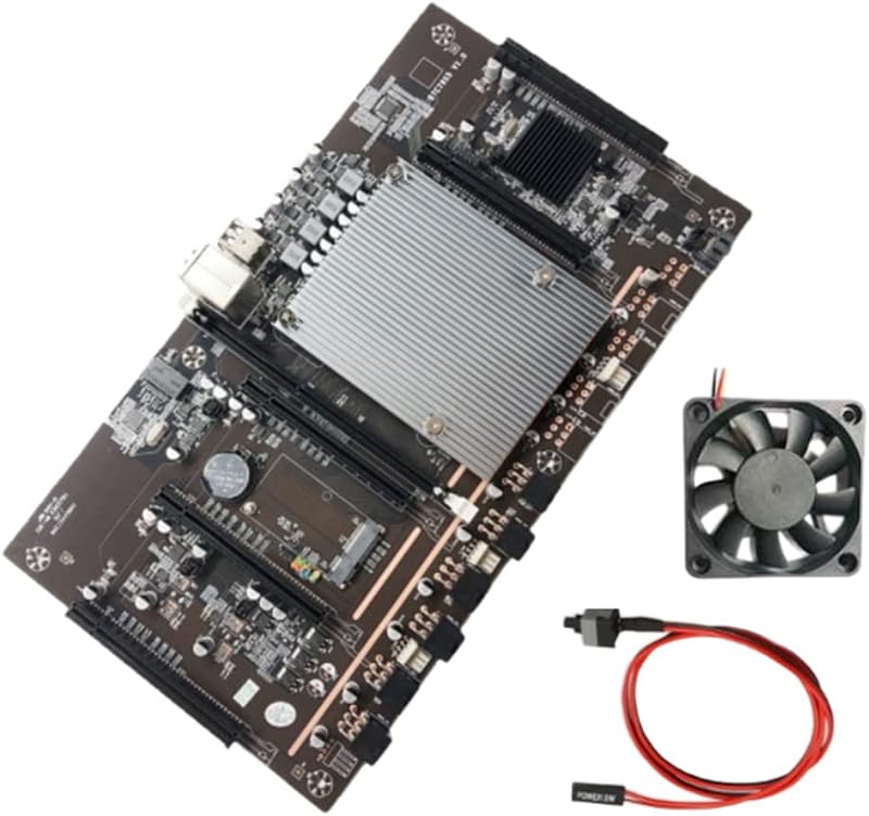 Zunedhys X79 H61 BTC Mining Motherboard 5X PCI-E 8X Fan LGA 2011 DDR3 32G 60mm