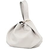 Women's Clutch Soft Vegan Leather Hobo Top Handle Bag Small Tote Purse