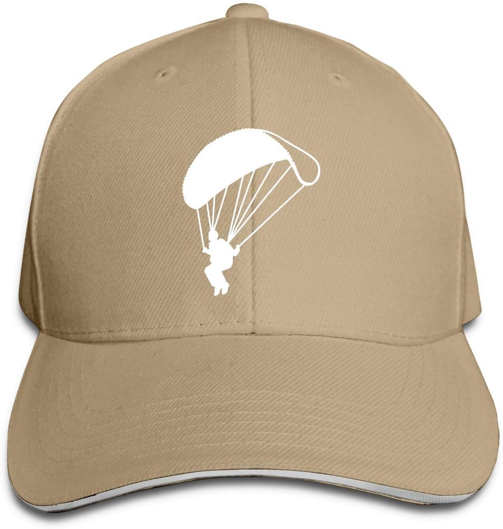 Presock Premium Men Women Baseball Cap, Skydiving Silhouette Adult Adjustable Snapback Hats Dad Hat