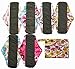 7pcs Set 1pc Mini Wet Bag +6pcs 10 Inch Regular Charcoal Bamboo Mama Cloth/ Menstrual Pads/ Reusable Sanitary Pads (Pink)