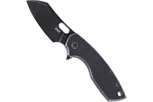 COLUMBIA RIVER KNIFE & TOOL CRKT Pilar II Large EDC Folding Pocket Knife: Everyday Carry, Black Blade, Flipper Open, Frame Lock, Stainless Steel Handle, Reversible Pocket Clip 5315KS