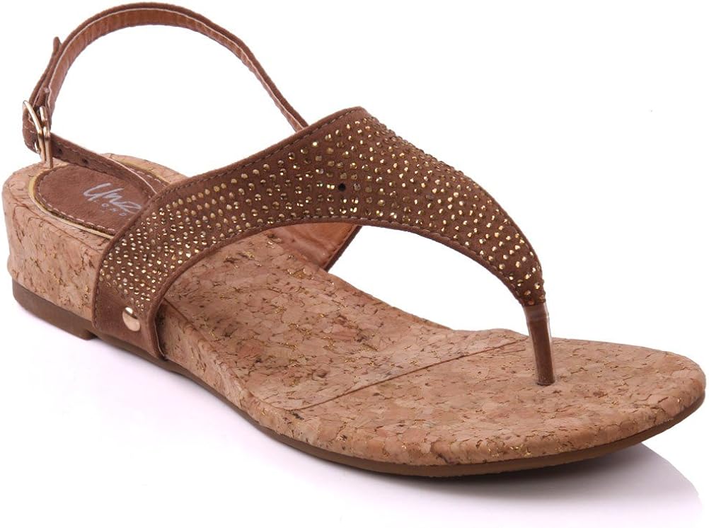 Amazon.com | Unze Womens âVincieâ Glittery Back-Strap Sandals - 15M3527-9 | Sandals