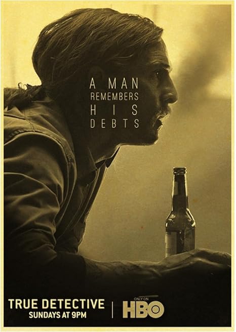 Amazon Weuewq ポスター 壁アート映画ポスターヴィンテージ真の探偵クラシック映画レトロポスター紙 家の装飾のための絵画 50x70cmx1フレームなし ウォールステッカー オンライン通販