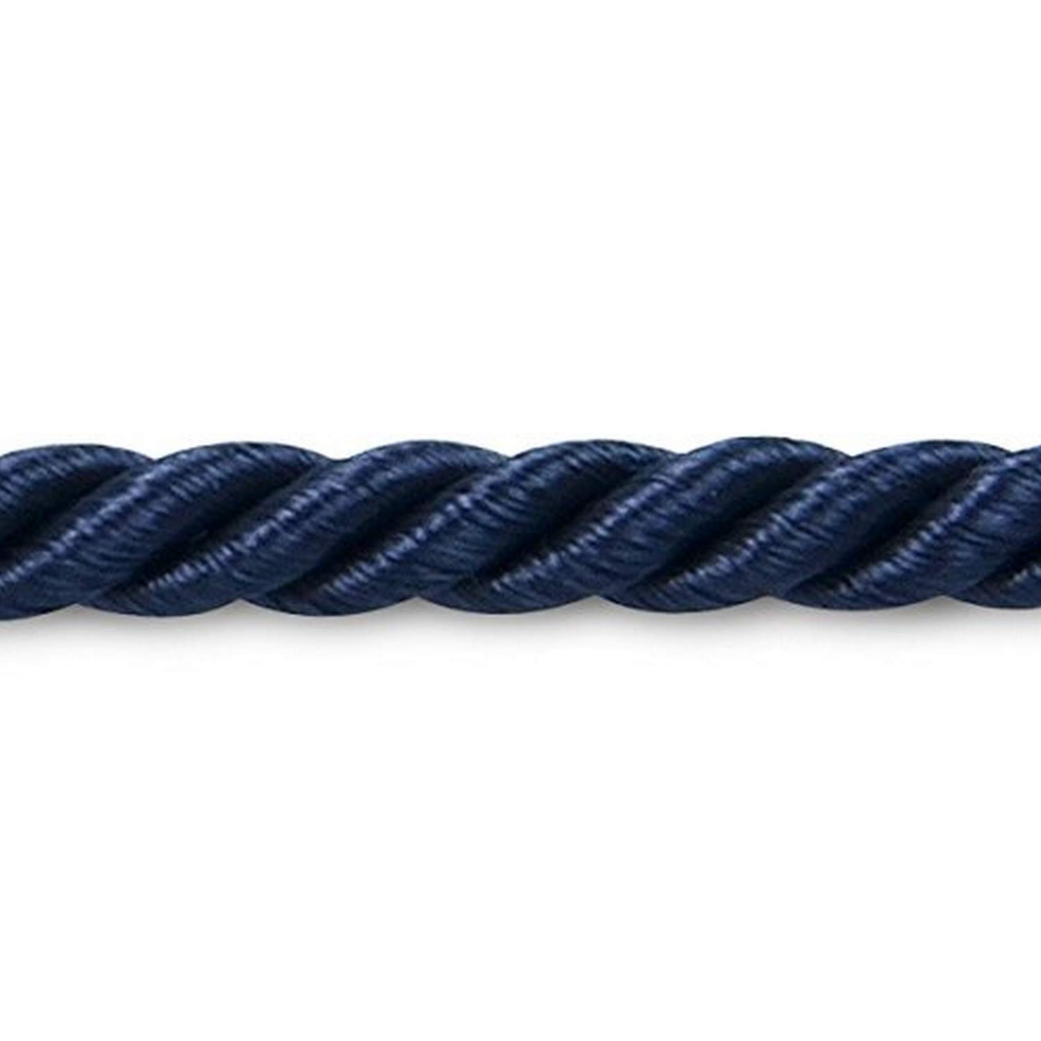 Expo International Wanda Twisted Cord Trim, 20 yd/3/16", Navy Blue