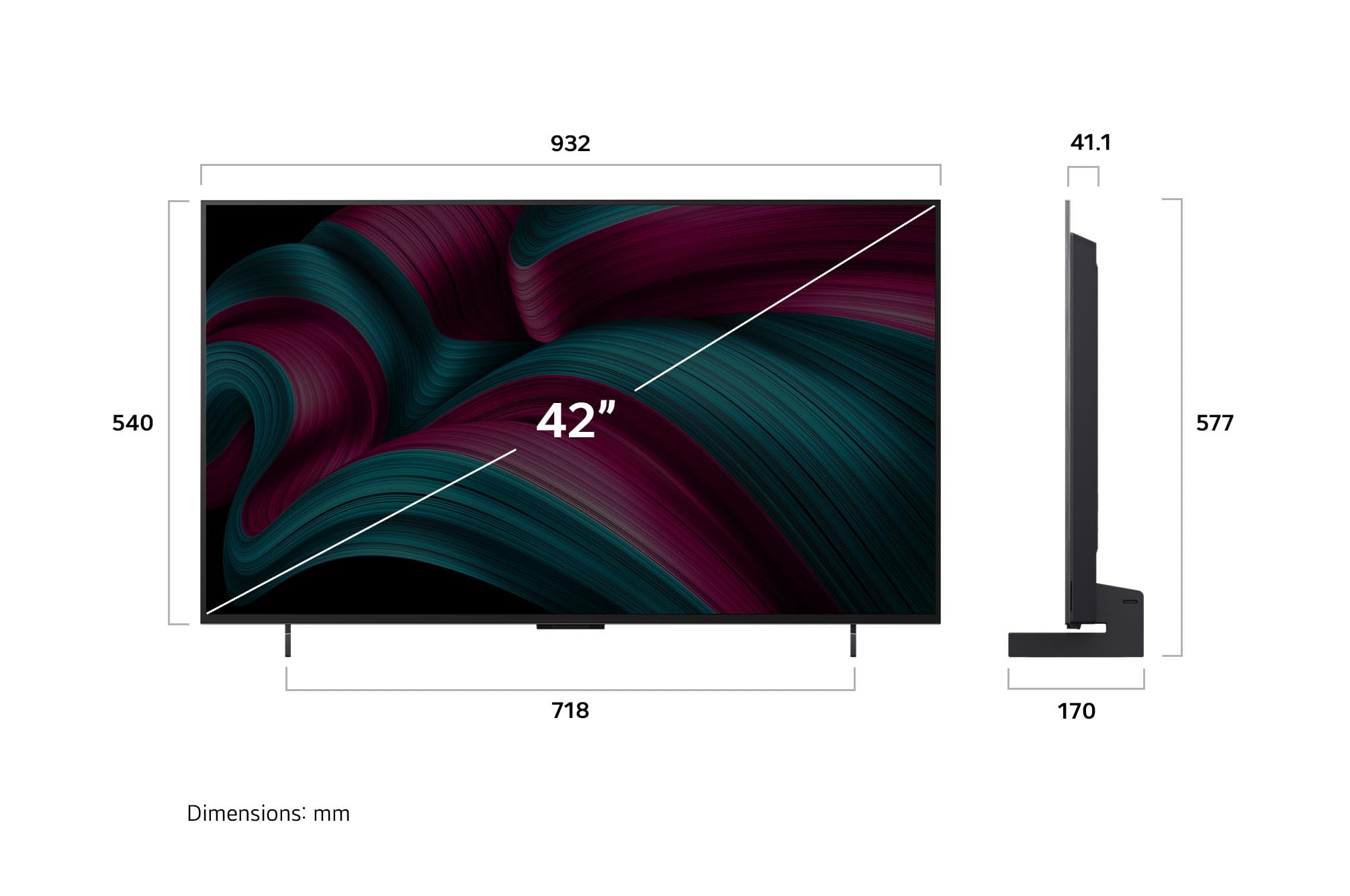LG OLED42C5ELB TV 42 Zoll (106 cm) 4K OLED evo AI TV (α9 Gen8 4K AI Prozessor, webOS 25, 120Hz (VRR bis zu 144Hz)) [Modelljahr 2025] 7