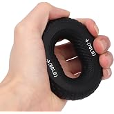 Grip Exercise Ring,70 to 80LB Hand Grip Strengthener Soft Silicone Portable Tire Texture Forearm Finger Exerciser Grip Strength Trainer Ring Black
