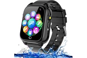 TYWOP Kids Waterproof Smart Watch for Boys Girls Ages 3-12 Learning Toys with 26 Games Camera Video 1.44" Touchscreen Music Player Alarm Clock Flashlight Pedometer Toddler Watches Birthday Gifts