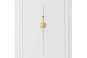 Z Gallerie Aspar Wall Sconce Long Candle Holder in Gold Finish, Retro Chic Wall Decor for Living Room, Vintage Candle Wall Sconce with Timeless Appeal(A Sconce Without Candles)