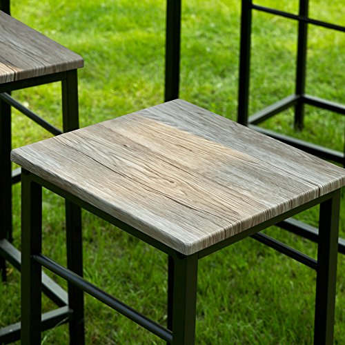 image for Haotian Sling High Bistro Set,Home Kitchen Outdoor Garden Bar Set,Pati