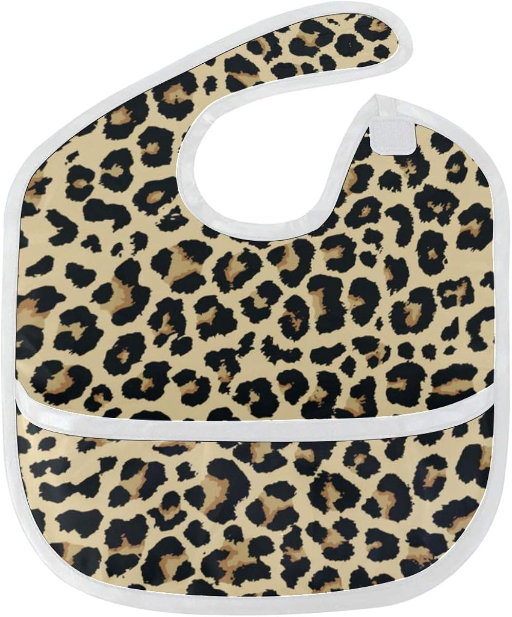 leopard print bib