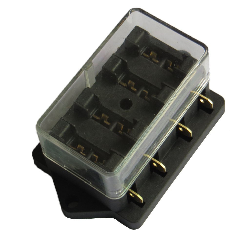 E Support 12V 24V 4 Way Standard Fuse Box Holder Block Block Fuse Blade Circuit ATO ATC Car Fuse Holder Waterproof